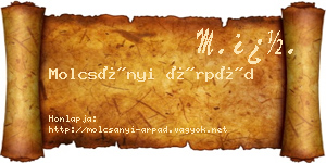 Molcsányi Árpád névjegykártya